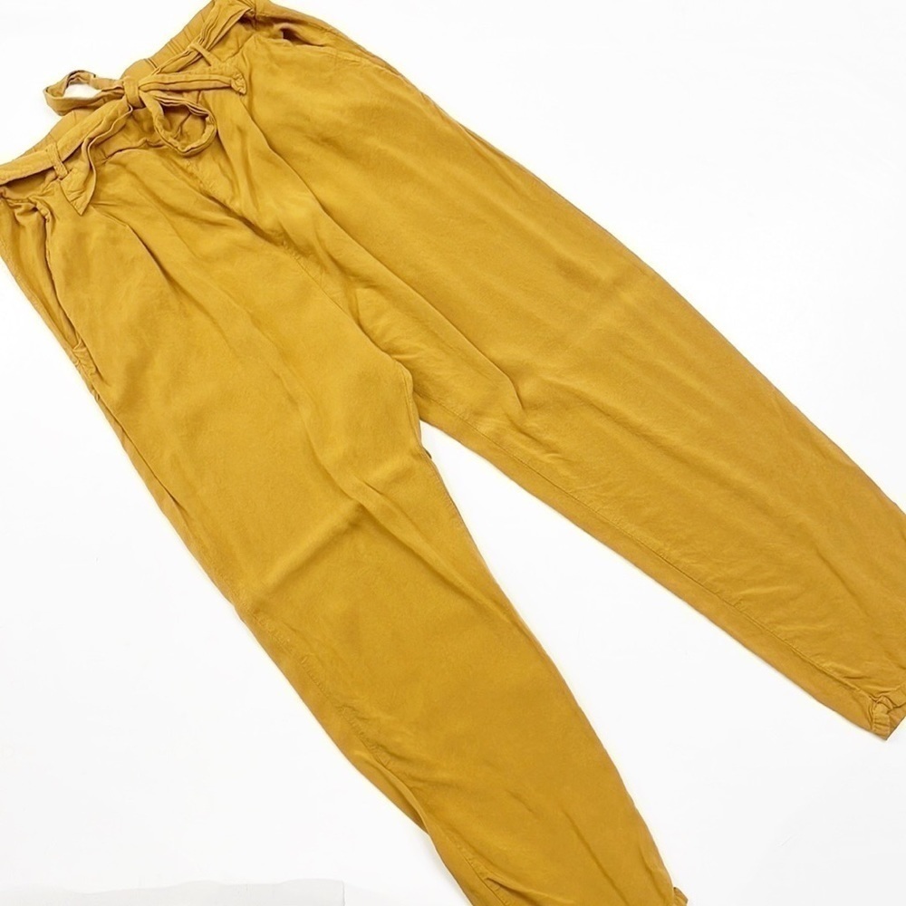 Ambiance Apparel mustard yellow cropped pants